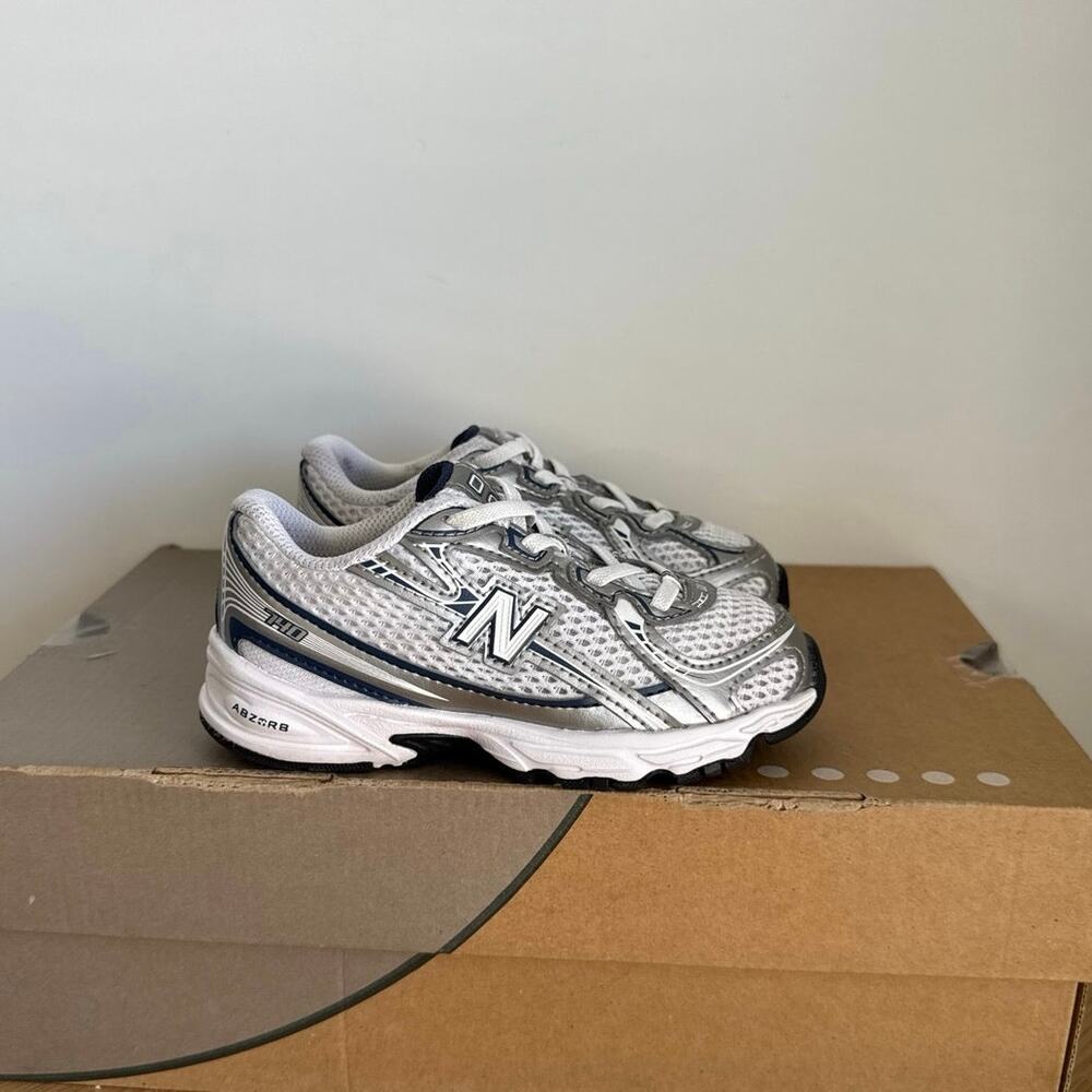 New Balance 740 Bungee Navy/Silver/White Toddler Sneakers- SZ 9 C - Picture 2 of 13